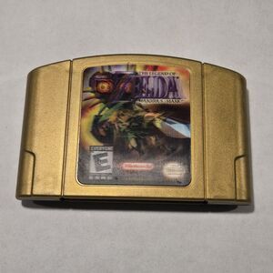 The Legend of Zelda: Majora's Mask  Vintage Nintendo 64 Gold Holograph Cartridge